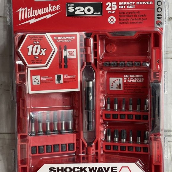 Milwaukee Shockwave 25 Piece Impact Driver Bit Set 48-32-4419 NEW SEALED - Picture 1 of 5